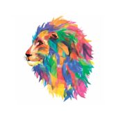 Puzzle Bois - Le lion Mozaik