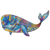 Baleine bleue - Puzzle en bois