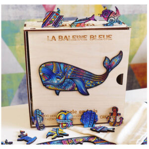Baleine bleue - Puzzle en bois