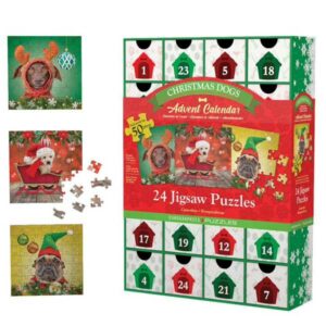 Calendrier de l'avant - 24 puzzles - Chiens de Noël