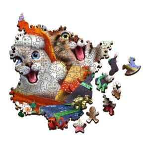 Puzzle Bois - Festive Cats