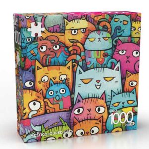 Puzzle 1000P - Multicolored Cats