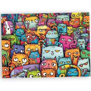 Puzzle 1000P - Multicolored Cats