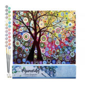 Peinture au Numero - Arbre effet vitrail