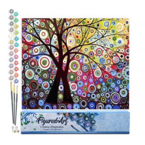 Peinture au Numero - Arbre effet vitrail