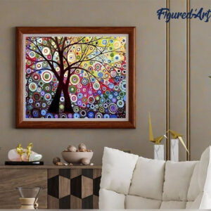 Peinture au Numero - Arbre effet vitrail