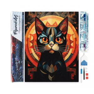 Broderie Diamant - Chat noir