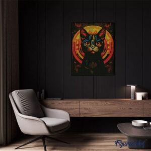 Broderie Diamant - Chat noir