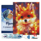 Broderie Diamant - Petit renard et guirlande éclairée