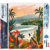 Broderie Diamant - Plage tropicale