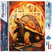 Broderie diamant - Tortue Art déco