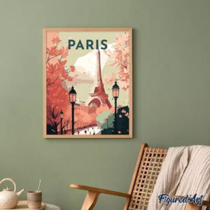 Peinture sur numéro - Affiche Paris Vintage