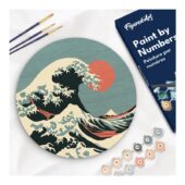 Peinture au Numéro sur disque en bois - La Grande Vague
